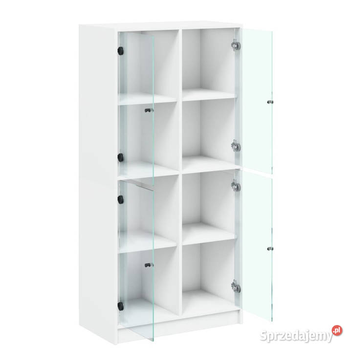 Szafka z drzwiczkami biała 68x37x142 WM3295857 Pozostałe Warszawa