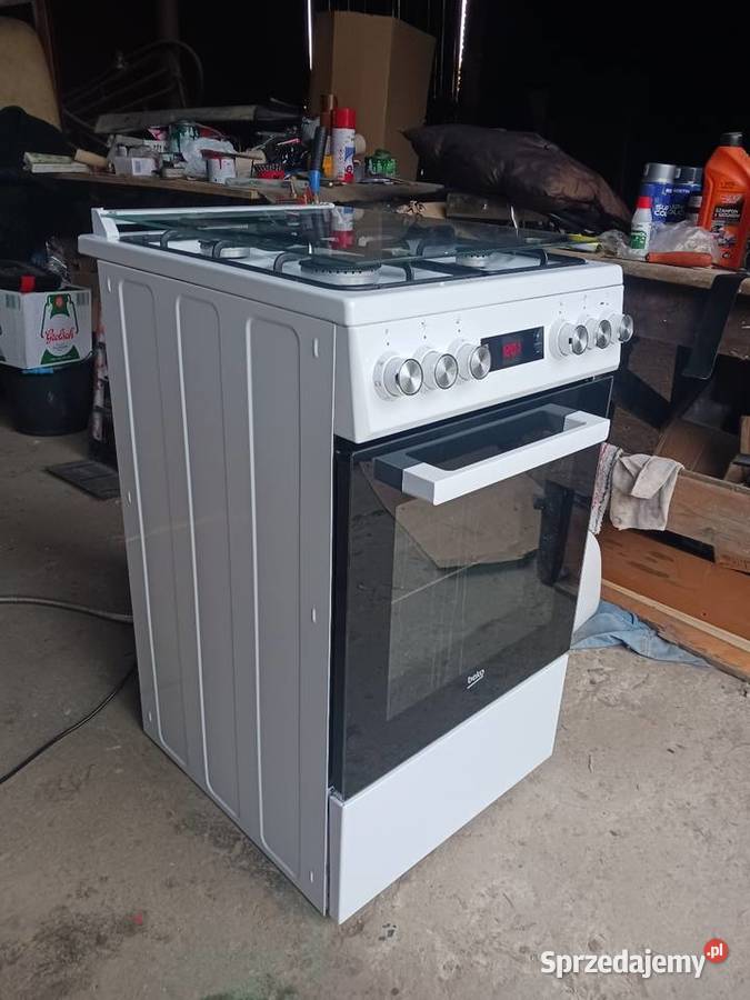 Kuchenka gazowa z piekarnikiem elektrycznym beko wolnostojące Łukawa