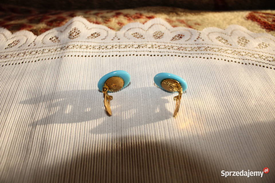 Klipsy Niebieskie PRL Chorzów