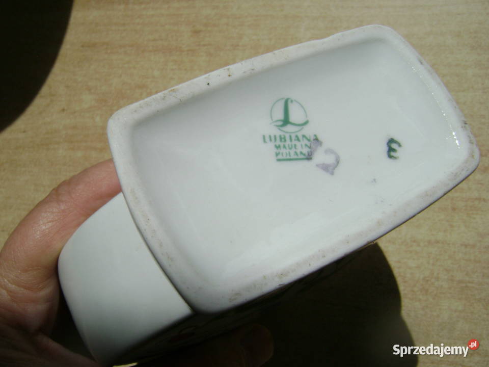 Starocie z PRL Porcelana Lubjana Wazon kaszubski Wazony Gdynia