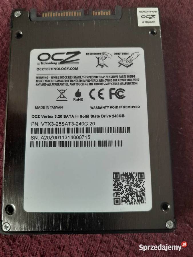 Dysk twardy OCZ 240GB 25 SATA SSD Vertex 3 2,5” Wieliczka sprzedam