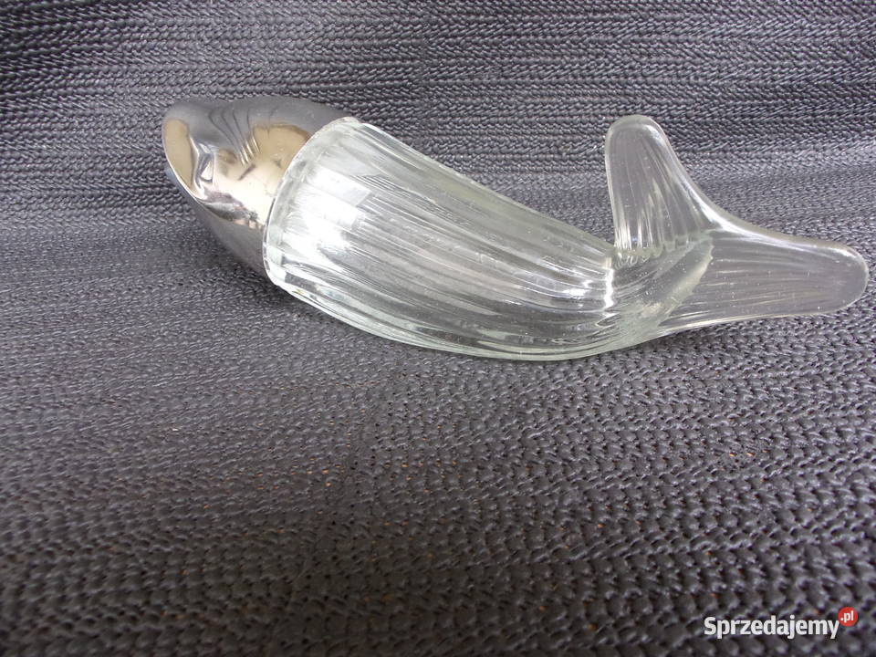 Piekny stary Wielory z otwartą paszczą szkło Warszawa