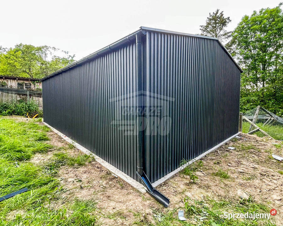 Hala Garaż Blaszany 7x10m Brama Dwuskrzydłowa Inowrocław