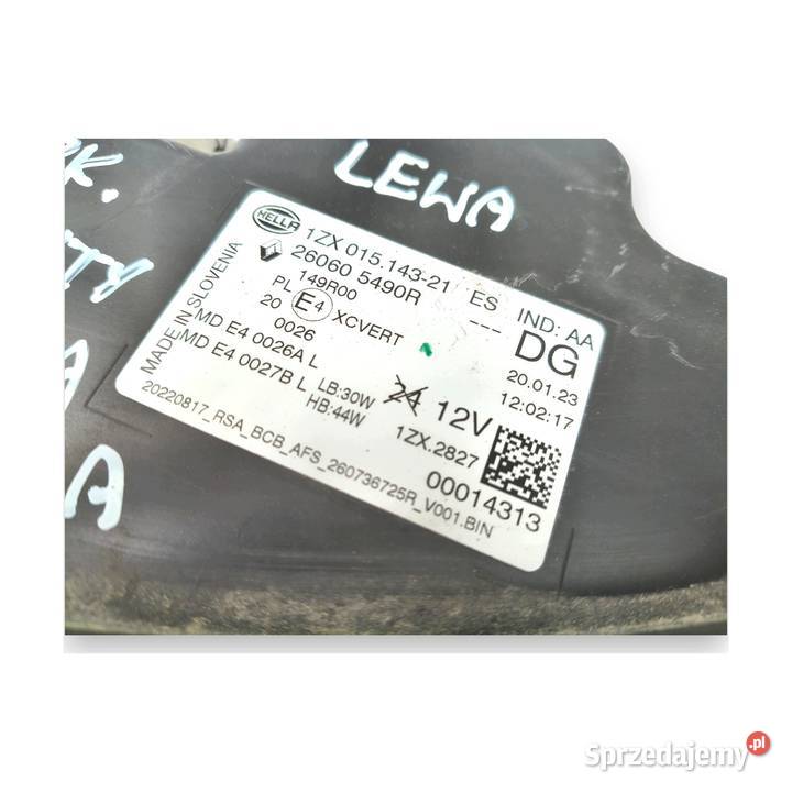 LAMPA LEWA Renault Megane E TECH lewy przód Chełm