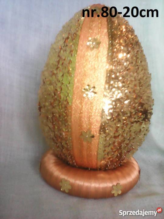 jajko pisanka Wielkanoc cekiny kwiatki ozdoba Sierpc