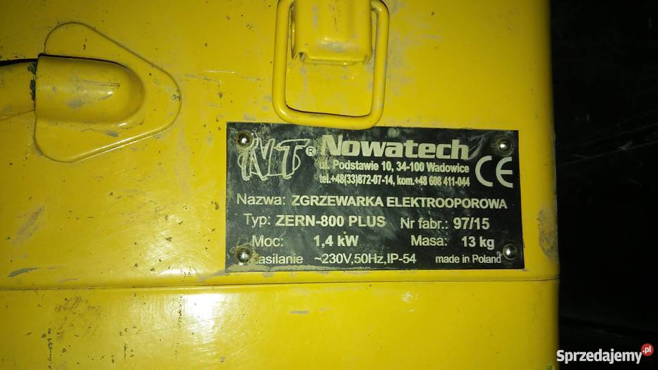 Zgrzewarka elektrooporowa Zern 800 plus Mosty