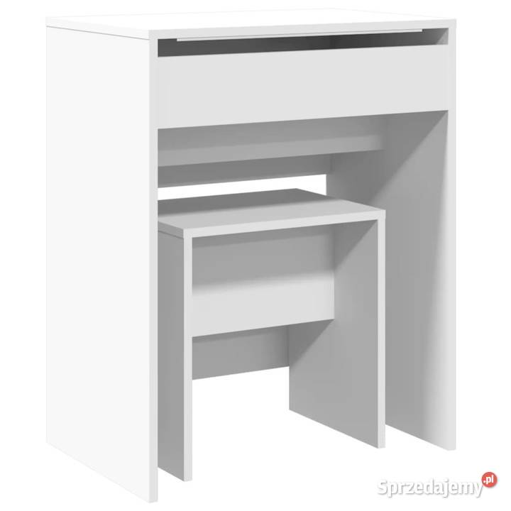 Toaletka ze stołkiem biała 60x40x1135 WM848213 mazowieckie Warszawa