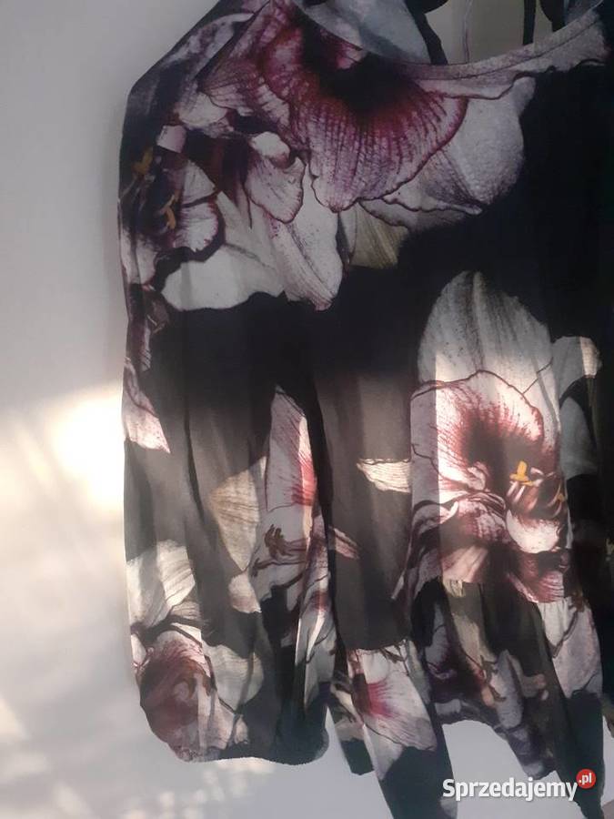 bluzka z baskinką w kwiaty M Bluzki i koszule pomorskie Gdańsk