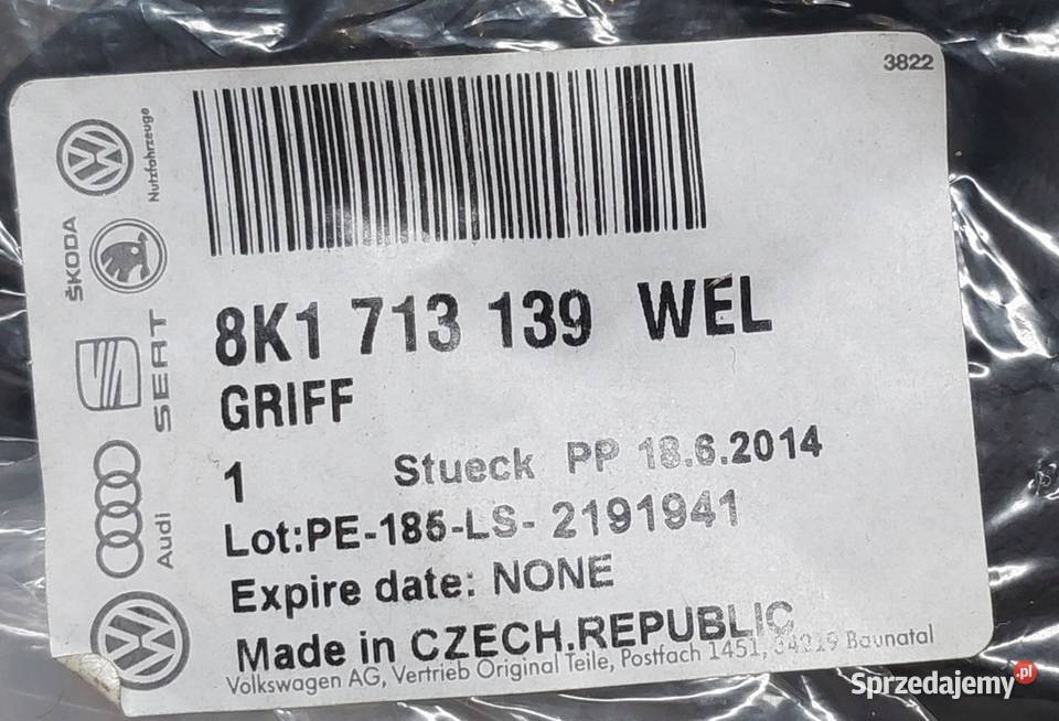 MIESZEK GAŁKA ZMIANY BIEGÓW AUDI A4 A5 8K1713139 Mielęcin