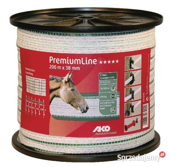 Taśma ogrodzeniowa Premium Line 36 mm 200 m AKO Kamionna sprzedam