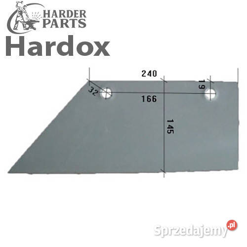Lemiesz 300ha HARDOX 302487L części do pługa Suwałki