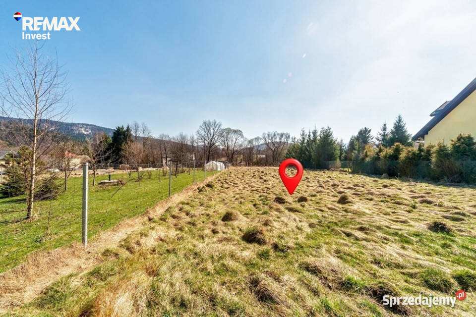 Działka budowlana w górach 1425m2 Jeleśnia