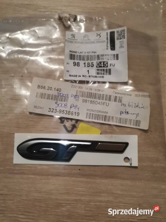 PEUGEOT 3008 5008 NOWY EMBLEMAT GT 98185045FU Emblematy Międzychód