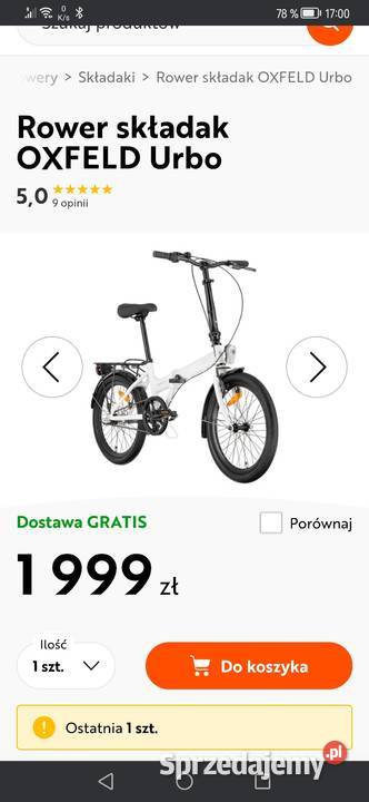 Dwa rowery skladaki OXFELD Urbo Sport i Wypoczynek Laliki