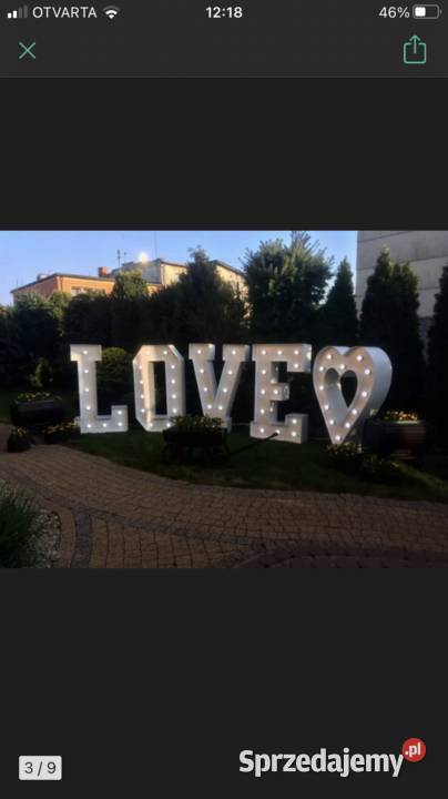 Napis LOVE Piotrków Trybunalski