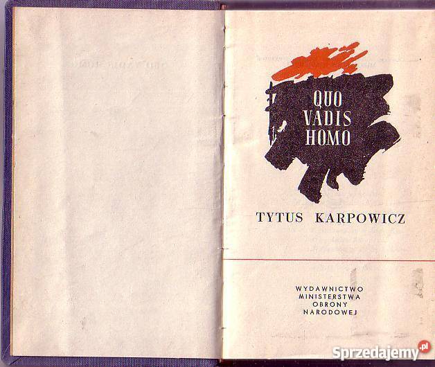 9098 QUO VADIS HOMO TYTUS KARPOWICZ małopolskie Czyrna