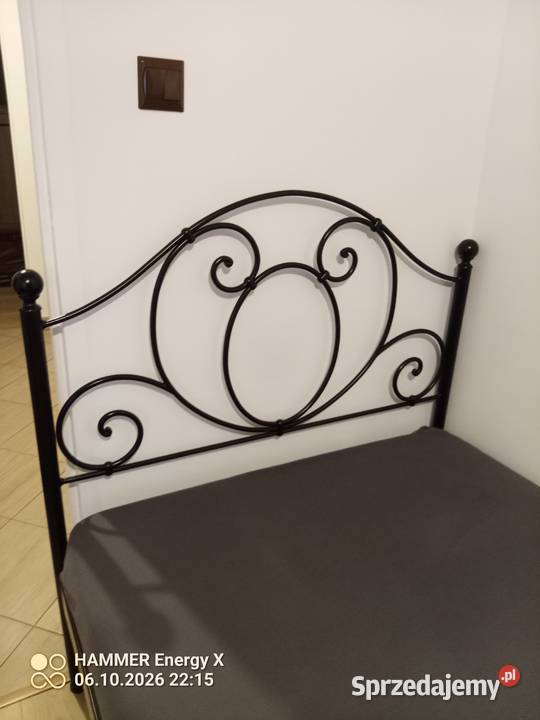 Łóżko metalowe czarne sprzedam Szczecin sprzedam