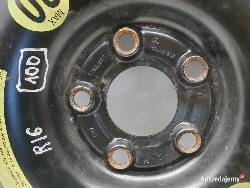 KOŁO DOJAZDOWE dojazdówka 12590 R16 5x112 lubelskie Chełm