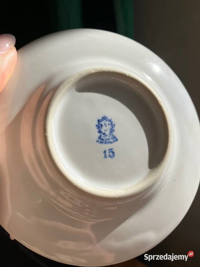 Serwis kawowy Tułowice porcelana konwalie kwiaty Nisko