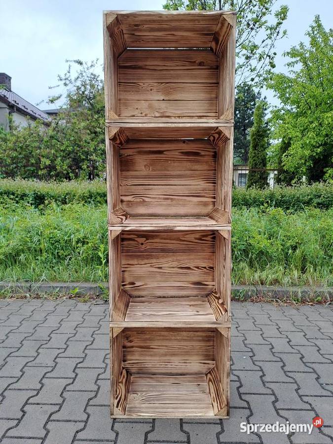 Skrzynka drewniana NUMER2 opalana szlifowana 31cm Warszawa