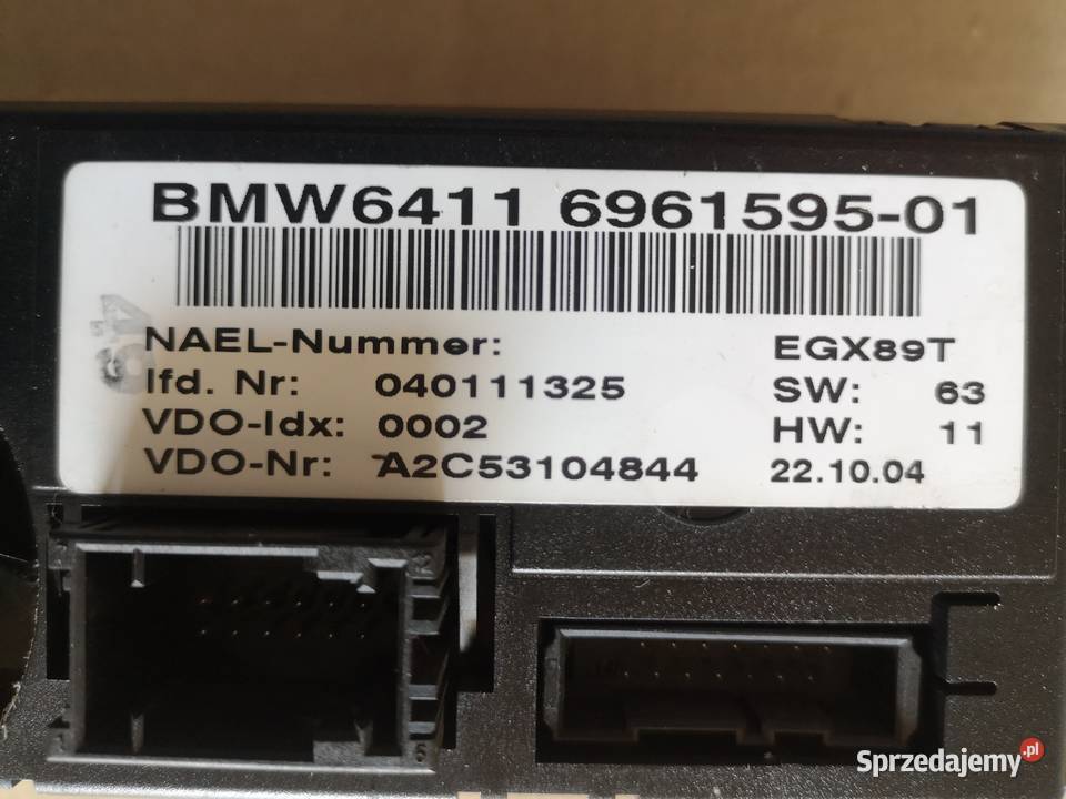 BMW 1 E81E87 panel klimatyzacji 64116961595 Turek