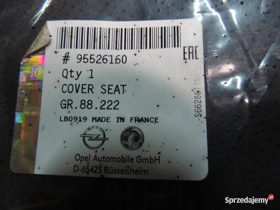 Oparcie fotela prawego Opel Grandland X nowe