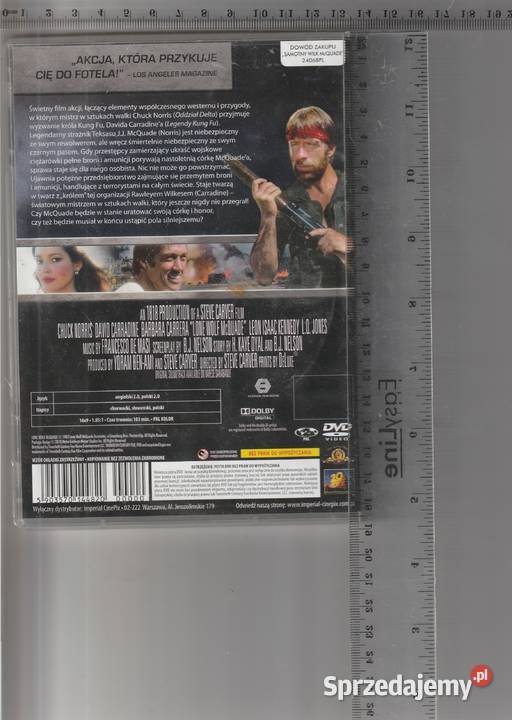 SAMOTNY WILK McQUADE Chuck Norris DVD lektor Pruszków
