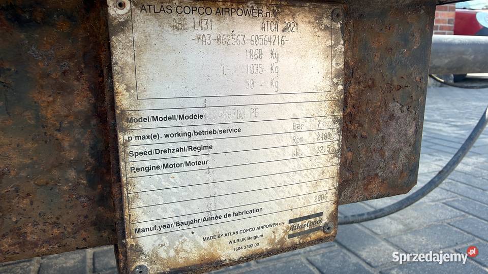 Atlas Copco model XAS 67 DD mobilna sprężarka Żary