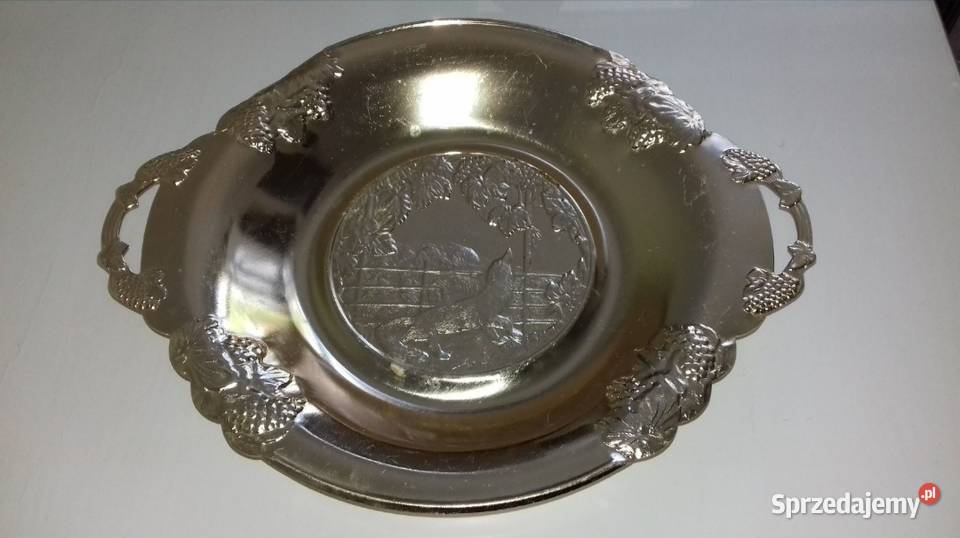 Taca tacka misa paterowana pozłacana Kołobrzeg