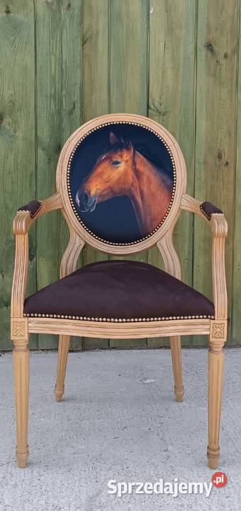 Fotel drewniany medalion Bukowina Sycowska