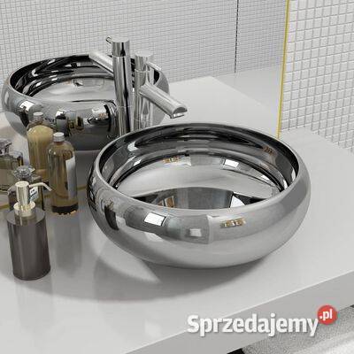 vidaXL Umywalka 40 x 15 ceramiczna srebrna143497 sprzedam