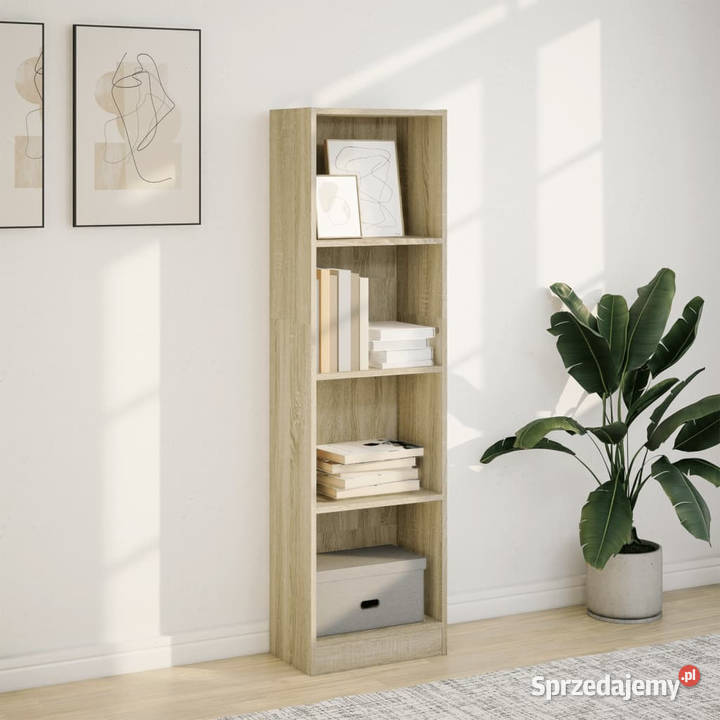 Regał dąb sonoma 40x24x143 materiał