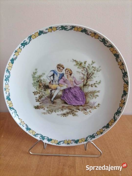 Talerz Dekoracyjny Miłość Wiedeńska Karolina PRL Wałbrzych