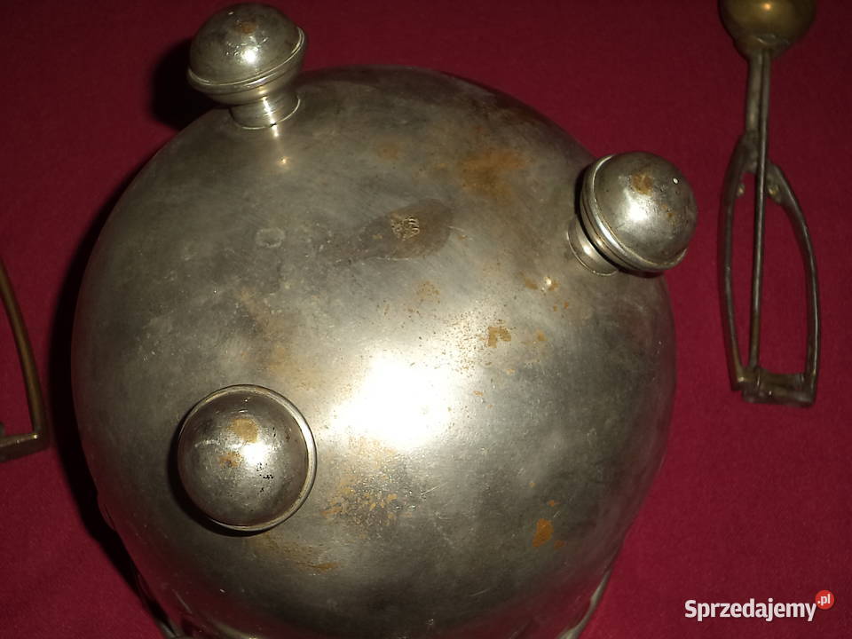 Stare gałkownica łyżka wiaderko do lodu punca Antyki Antyki