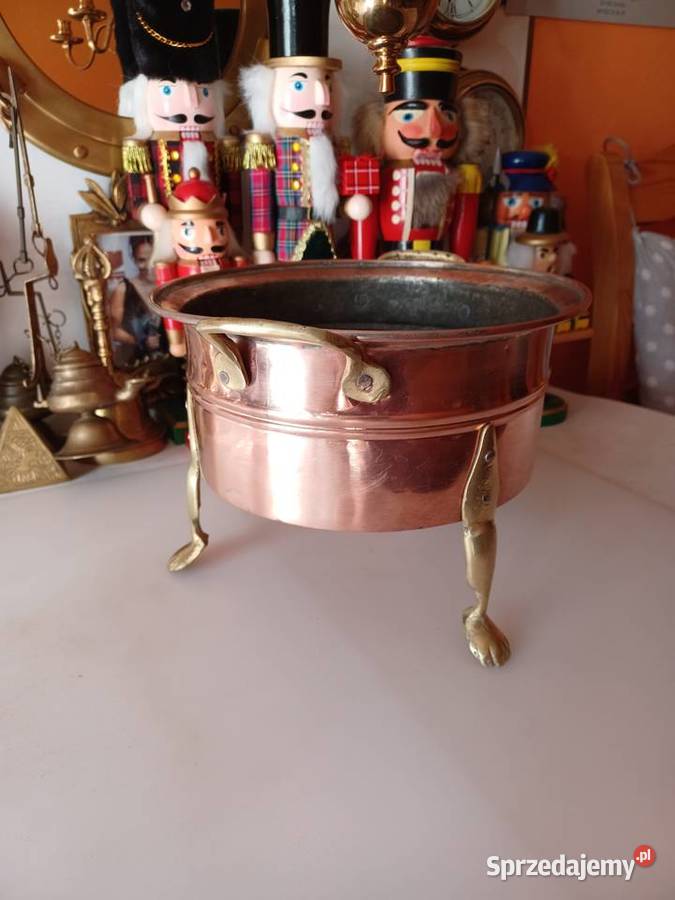 Duży miedziany skandynawski kocioł donica wielkopolskie Poznań sprzedam