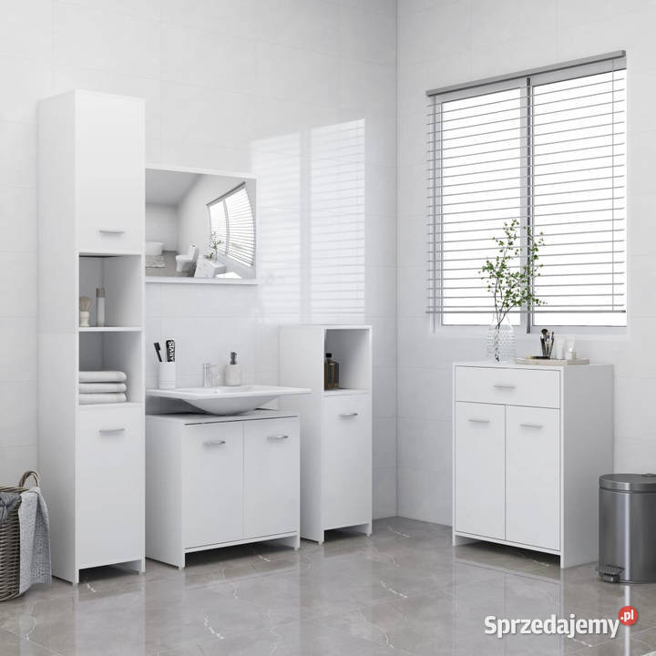 Szafka łazienkowa biała 60x33x80 materiał Warszawa