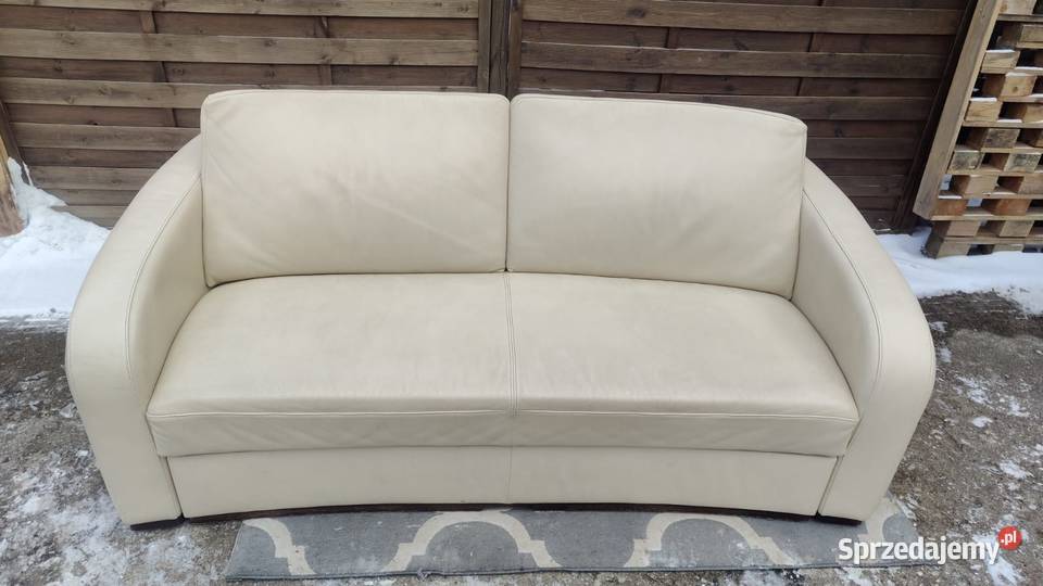 Kanapa KLER z funkcją spania skóra naturalna Warszawa