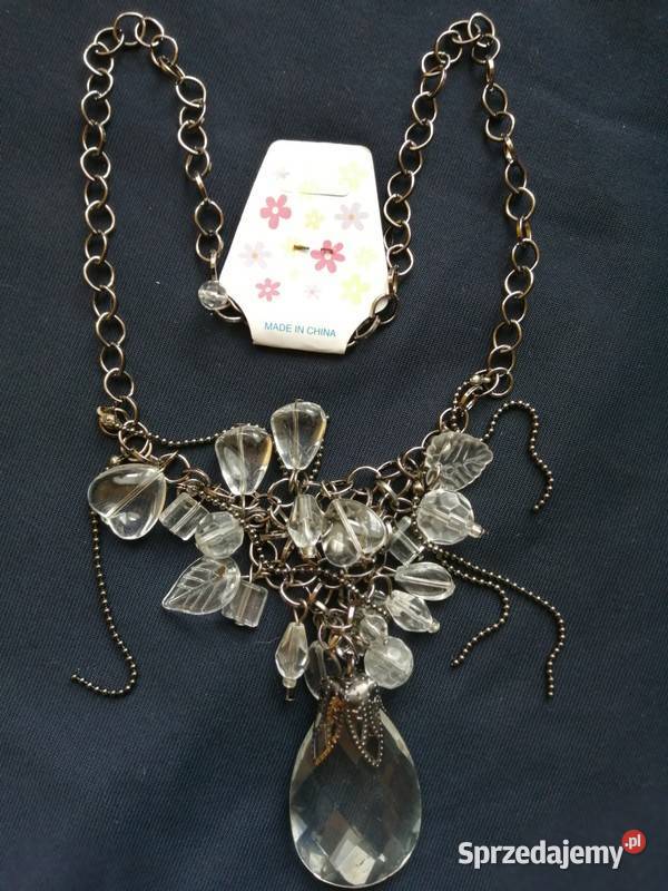 Naszyjnik wisiorek korale kryształ Naszyjniki Gdynia