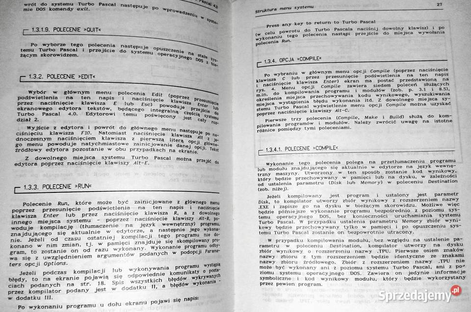 Podstawy systemu języka Turbo Pascal 40 A miękka lubelskie Chełm