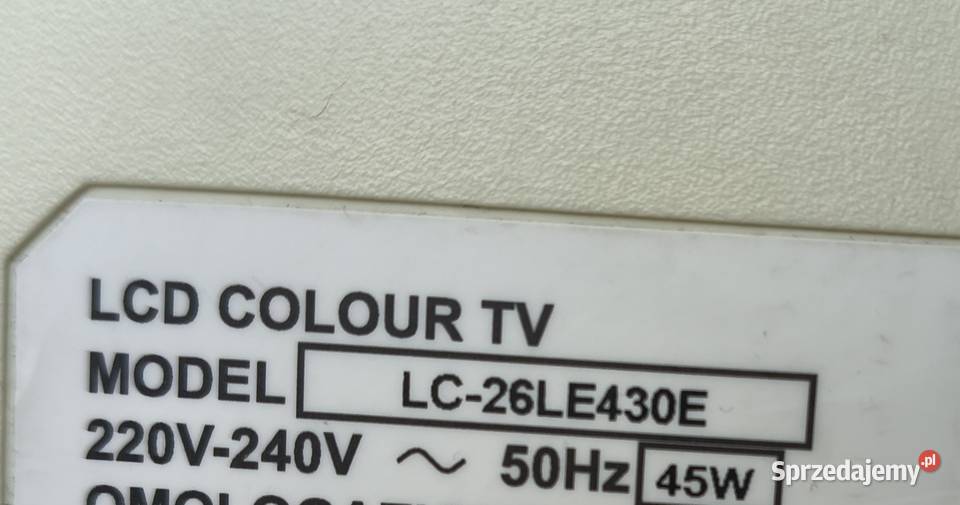 Telewizor LCD Sharp Aquos 26 26 sprawny komplet