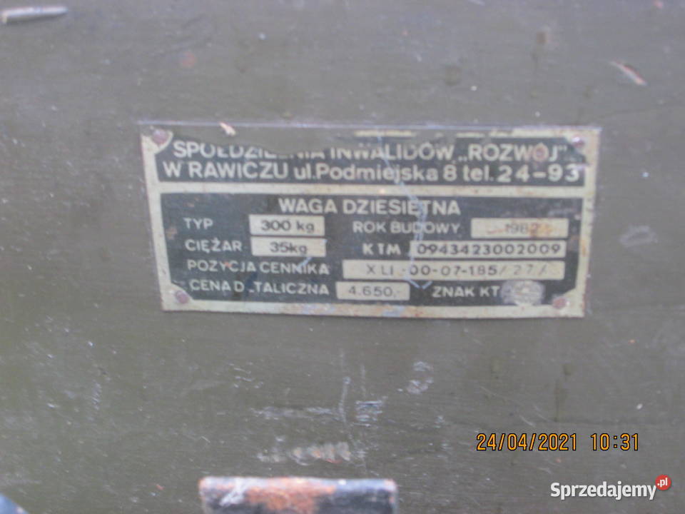 Waga dziesiętna do 300 Piotrków Trybunalski