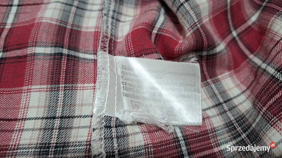 Koszula chłopięca w kratkę długi rękaw DMNK 122 śląskie Czeladź