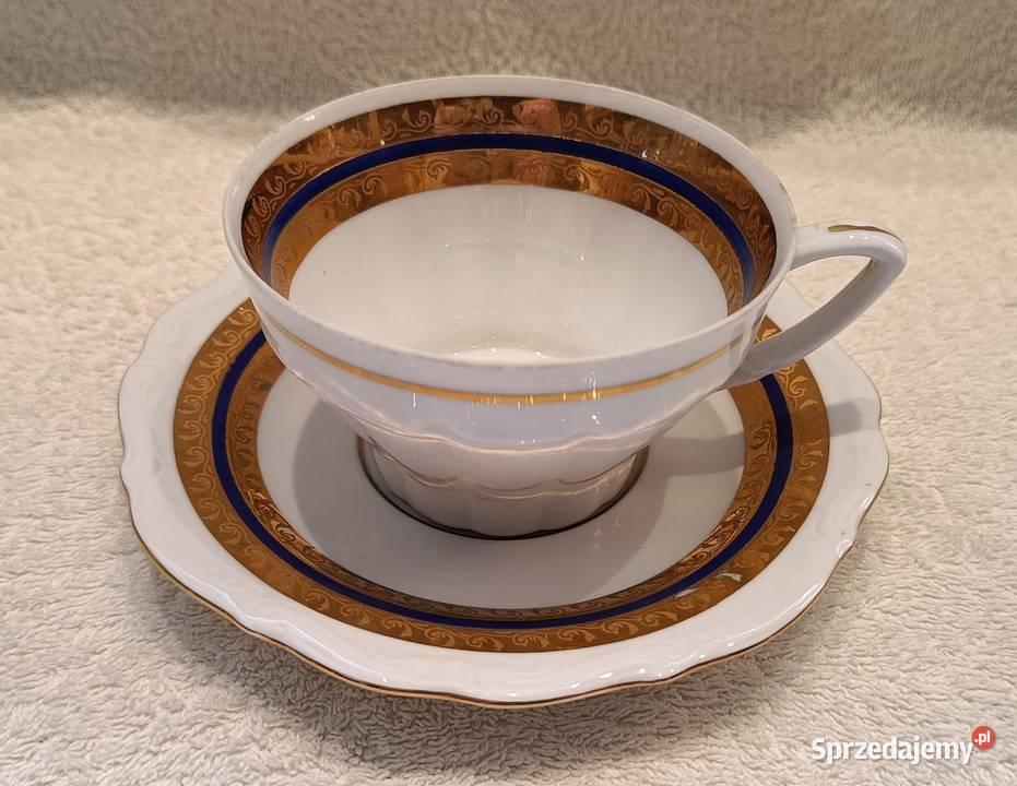 Bogucice Piękny porcelanowy serwis kawowy
