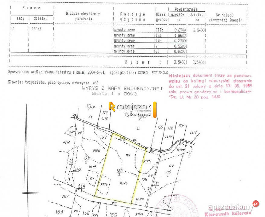 Ziemia Mierzyno 35400m2 asfalt