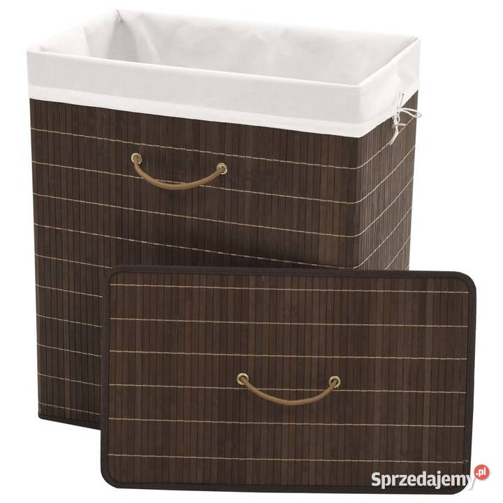 vidaXL Bambusowy kosz na pranie prostokątny Warszawa