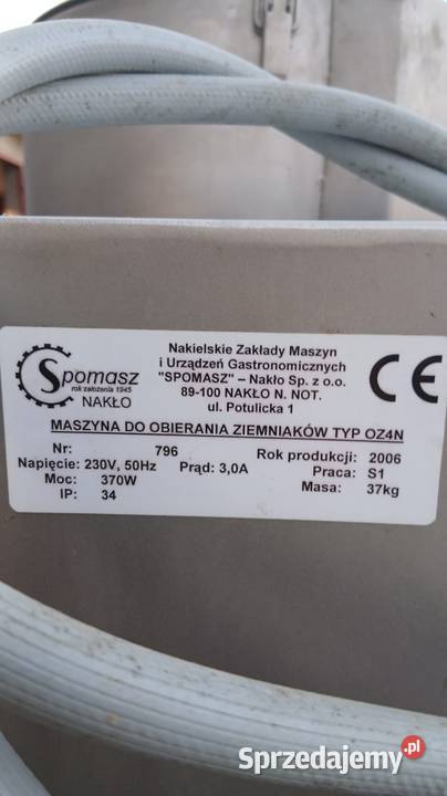 Obieraczka Spomasz 230V lubelskie