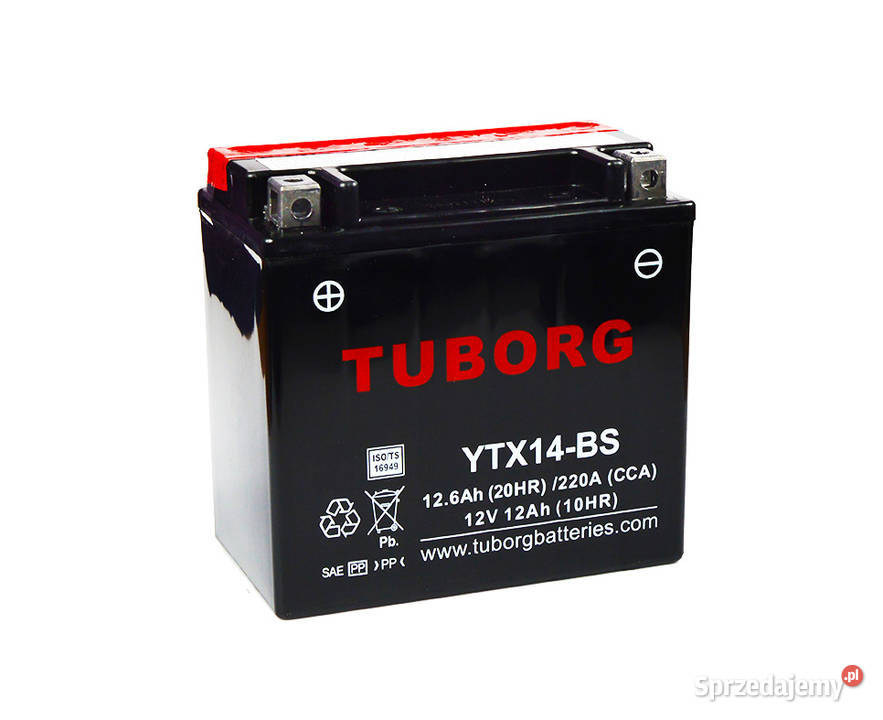 Akumulator Tuborg YTX14BS 12V 126Ah 220A L Akumulatory motocyklowe wielkopolskie Luboń sprzedam