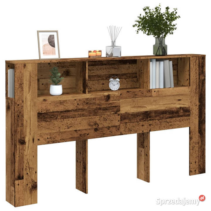 Wezgłowie z półkami stare drewno 180x185x1025 sprzedam