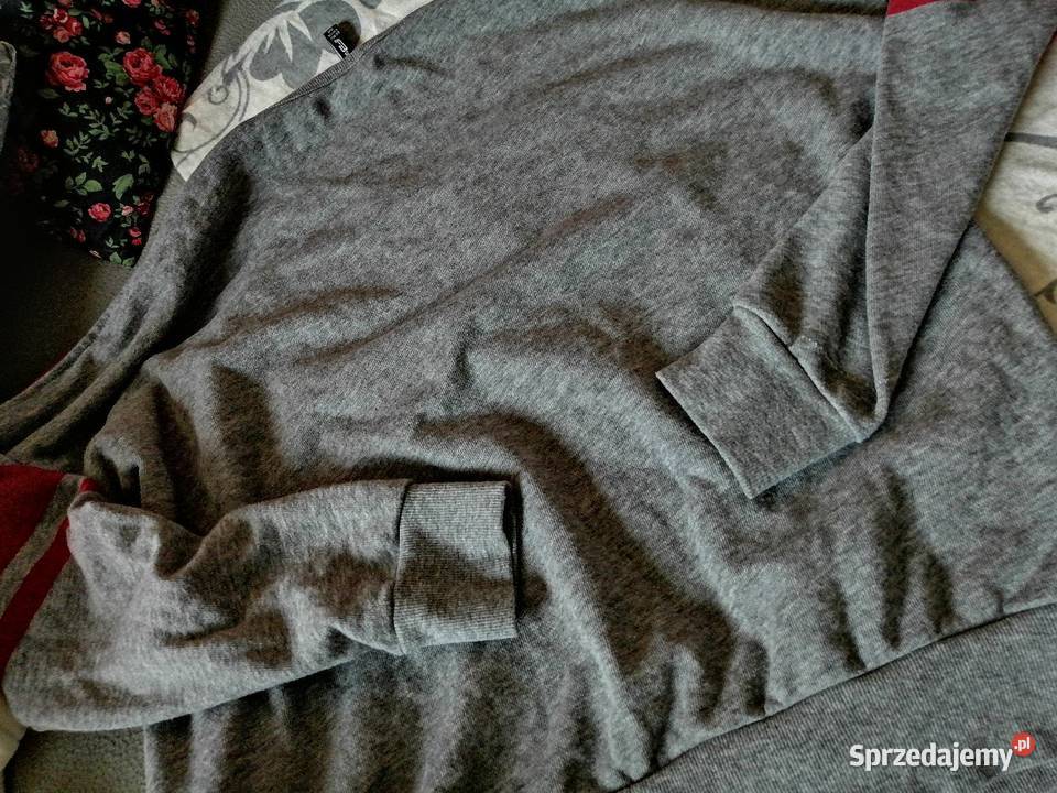 YORKER nowa szara bawełniana bluza Oversize NY