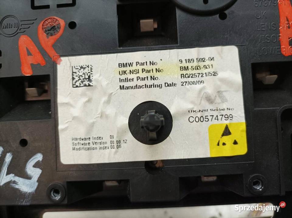 LICZNIK R56 9189502 16 B 89 Mini One II 20062013 Liczniki i zegary świętokrzyskie